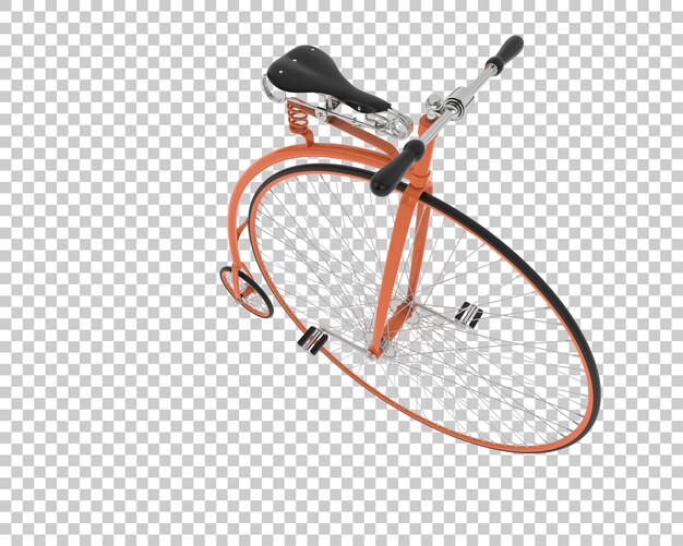 Retro bike isolated on transparent background 3d rendering illustration