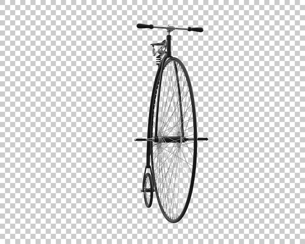 Retro bike isolated on transparent background 3d rendering illustration