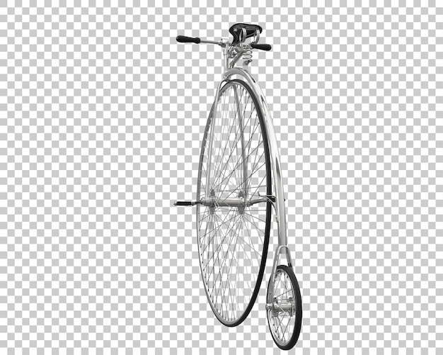 Bicicletta retrò isolata su sfondo trasparente illustrazione di rendering 3d