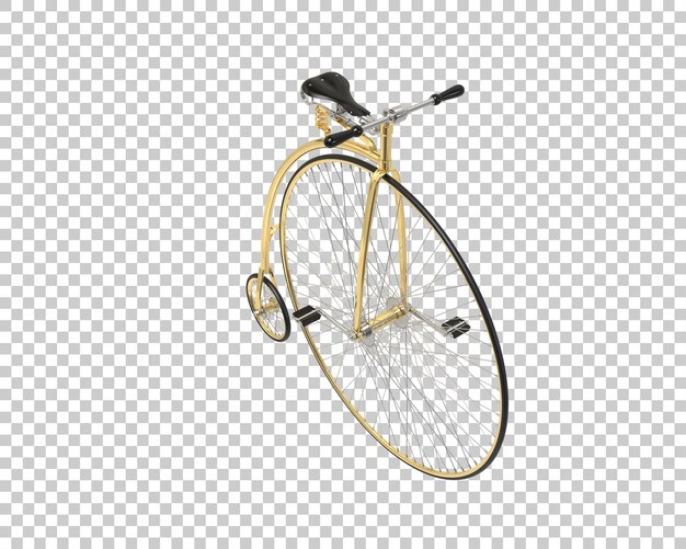 PSD retro bike isolated on transparent background 3d rendering illustration