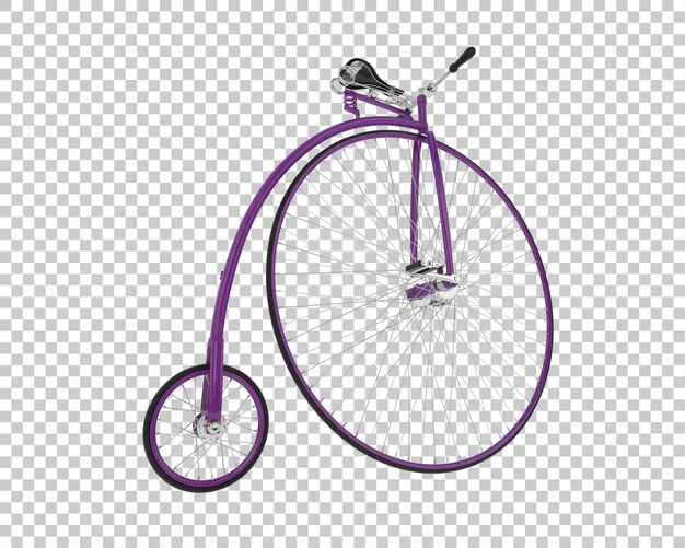 Retro bike isolated on transparent background 3d rendering illustration