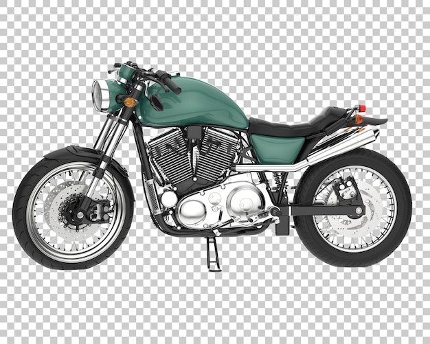 Retro bike on transparent background. 3d rendering - illustration