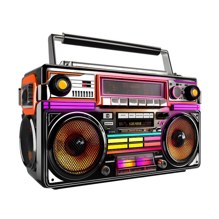 PSD retro boombox