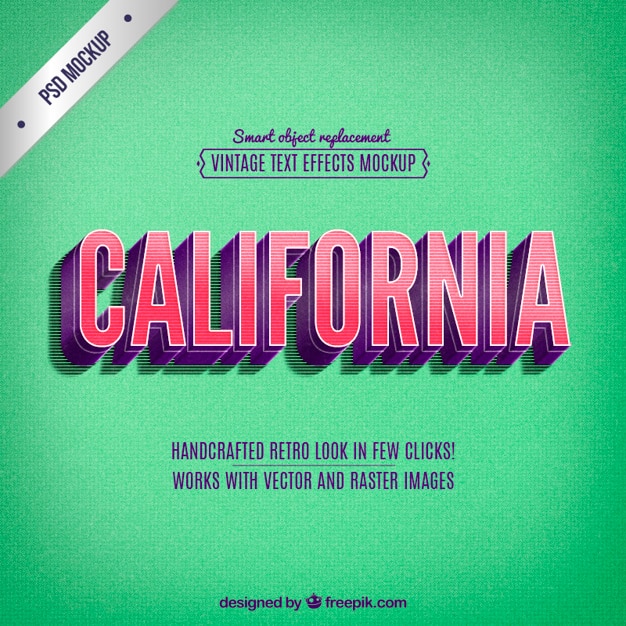 Retro california belettering