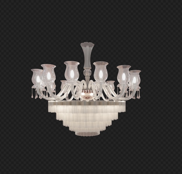 PSD retro chandelier isolated