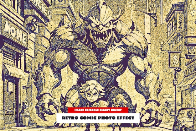 Ретро-комический фотоэффект