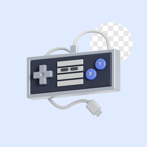 Retro controller gaming device 3D icon