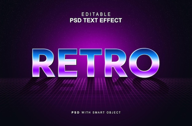 PSD retro design text effect