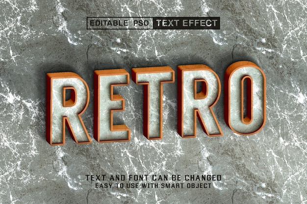 Retro Editable Text Effect