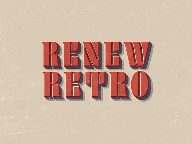 PSD retro-effect teksteffect