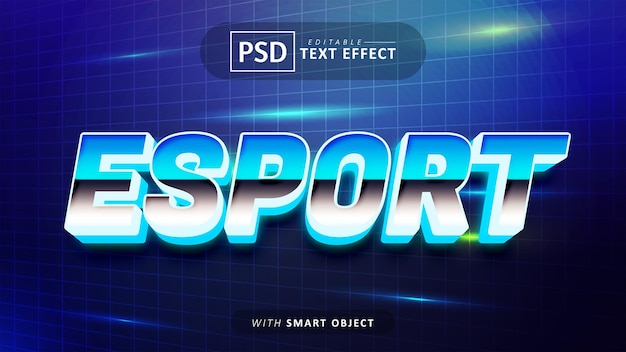 Retro esport 3d editable text effect