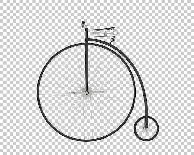 Retro fiets geïsoleerd op transparante achtergrond 3D rendering illustratie