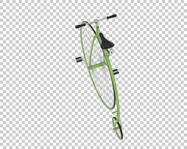 Retro fiets geïsoleerd op transparante achtergrond 3d rendering illustratie