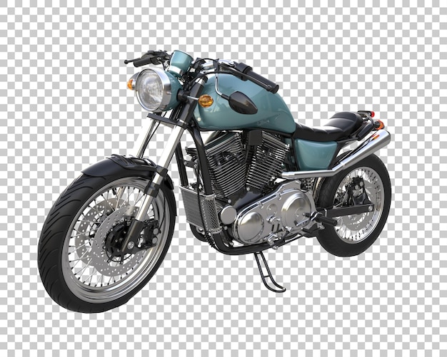 Retro fiets op transparante achtergrond. 3d-rendering - illustratie