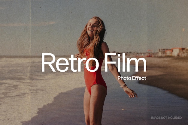 Retro film photo effect