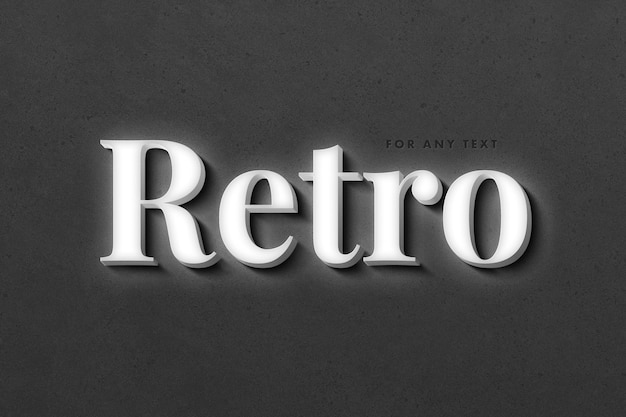 Retro film text effect