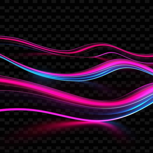 PSD retro fluorescent lines vintage typography hot pink curved l png y2k shapes transparent light arts