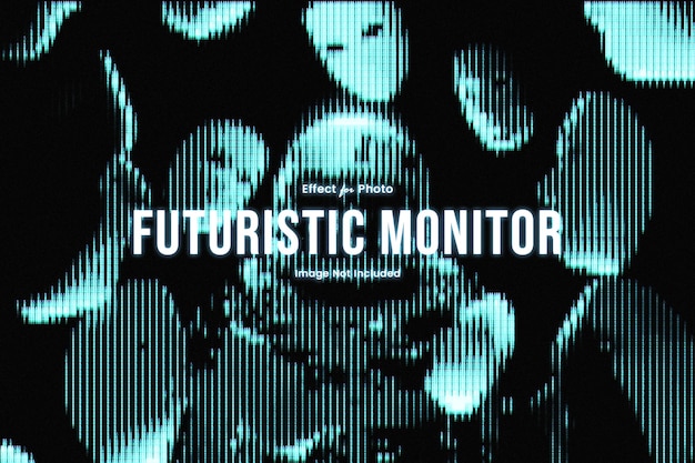 Retro futuristisch crt-monitor foto-effect