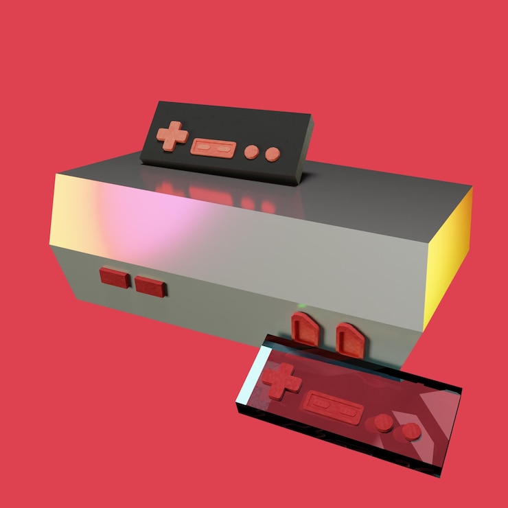 PSD ретро игра 3d рендеринг