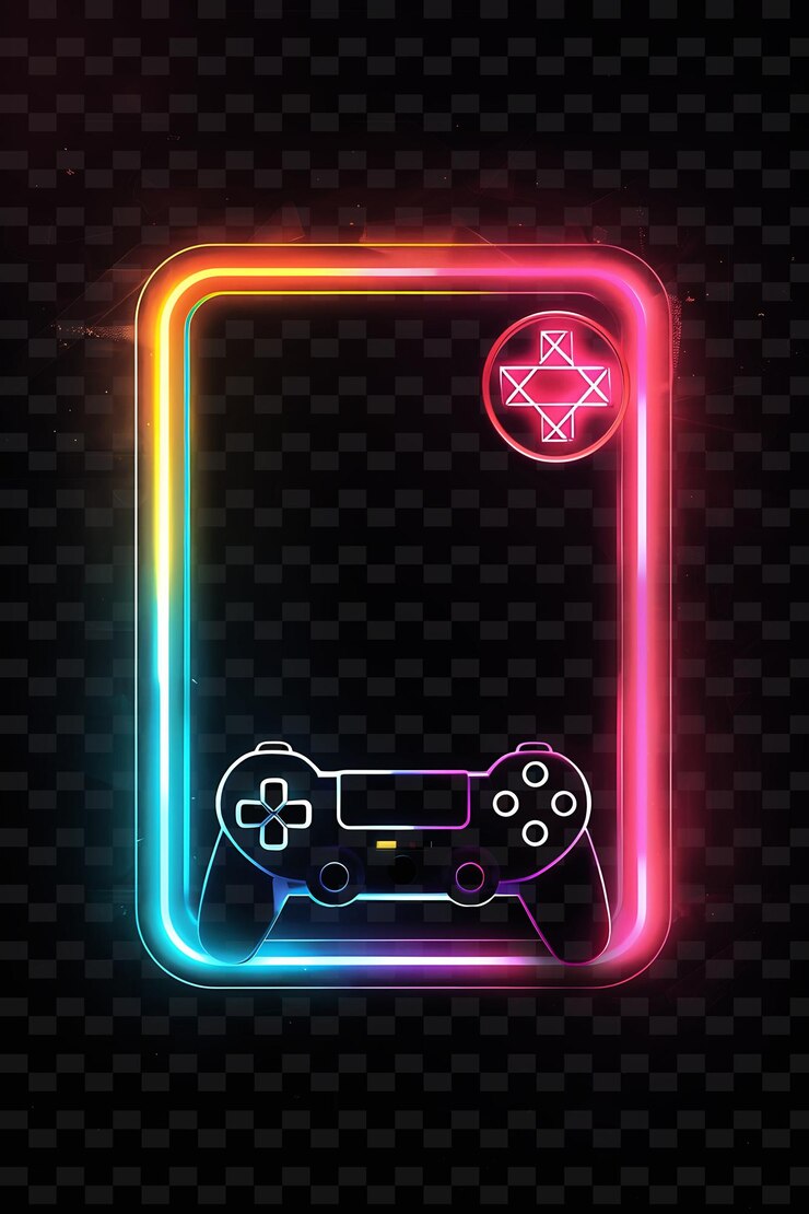 PSD retro gaming signboard with a rectangular board retro gaming y2k shape creative signboard decor