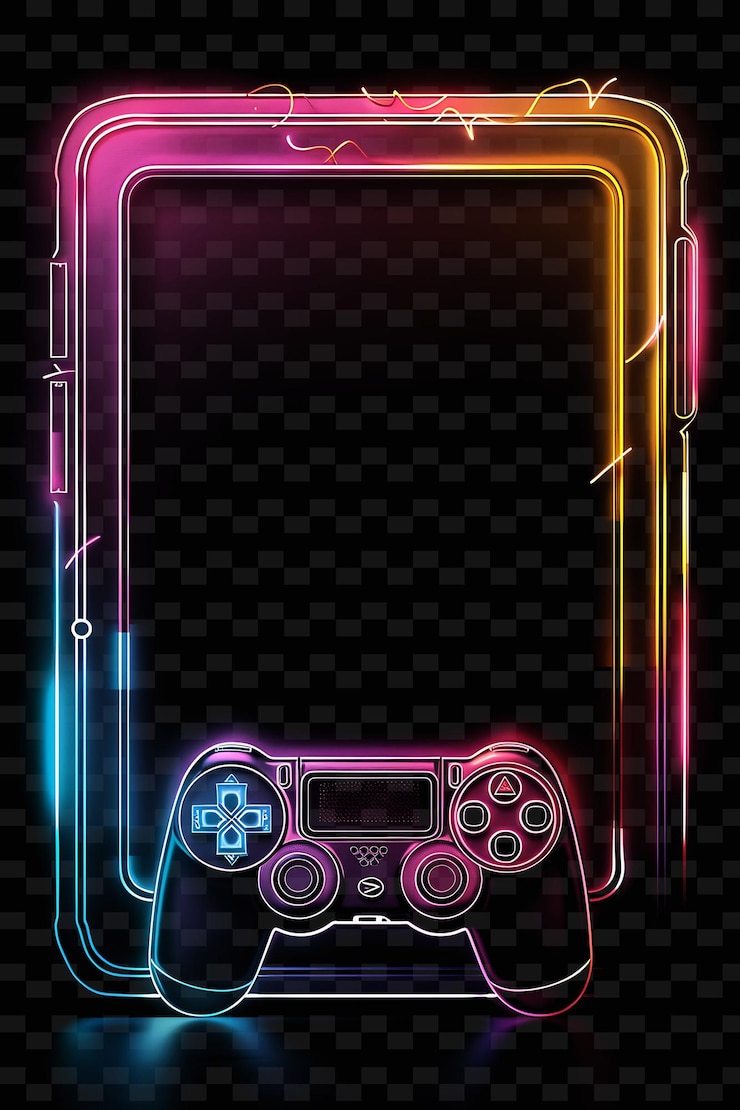 PSD retro gaming signboard with a rectangular board retro gaming y2k shape creative signboard decor