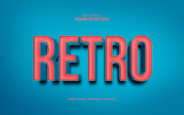 Retro green editable premium psd text effect