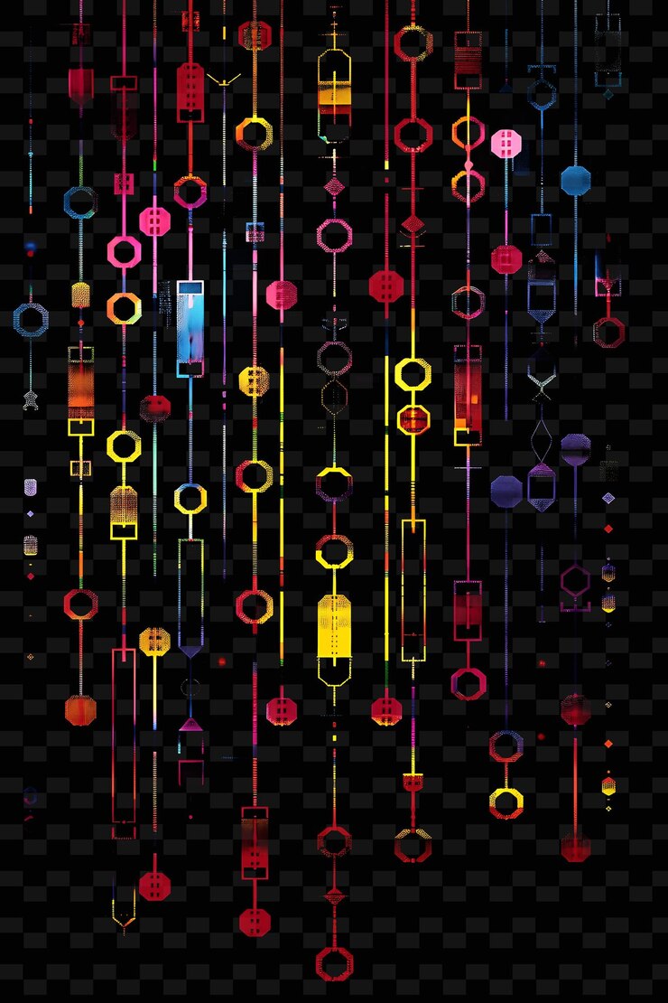 PSD retro inspired trellises pixel art with playful patterns and creative texture y2k neon item designs