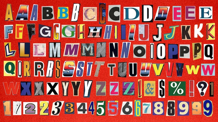 PSD retro letter lettertype