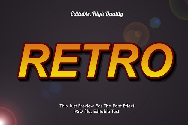 Retro lettertype effect mockup