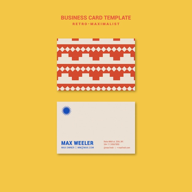 Retro-maximalist business card template