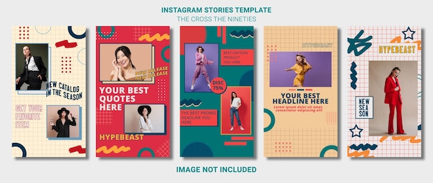 Retro Mode Instagram Verhalen Ontwerpsjabloon