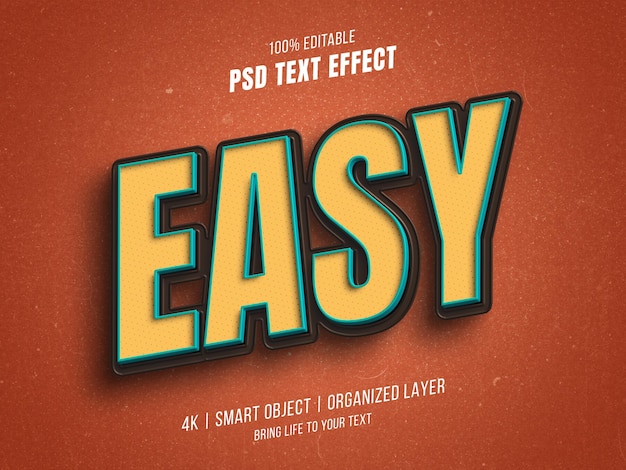 PSD retro old style vintage text effect