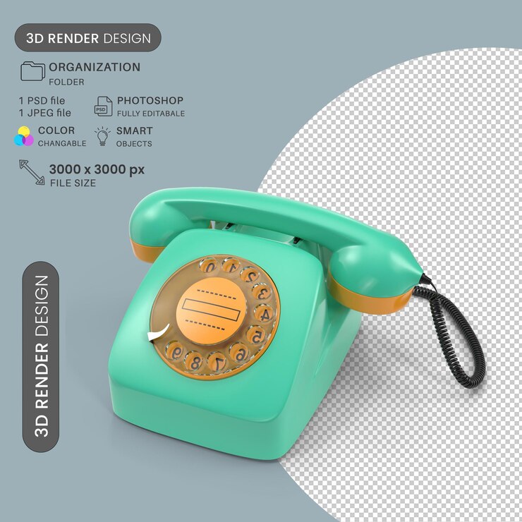 PSD retro_phone_land_phone