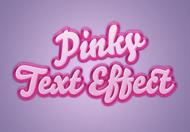 Retro pink text effect mockup