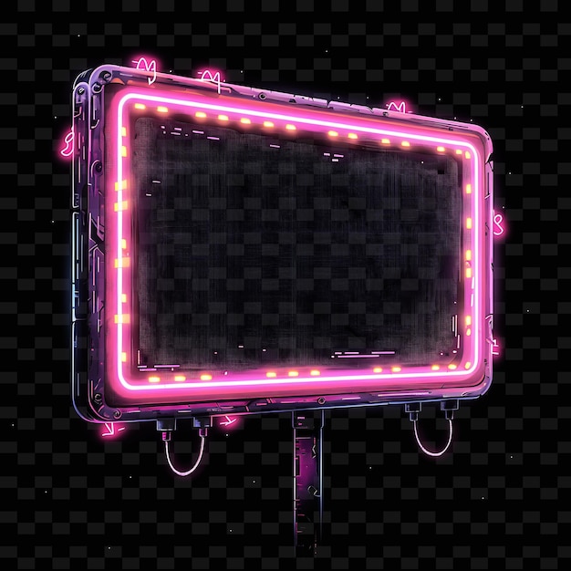 PSD retro pixel art signboard with a rectangular board vintage f y2k shape creative signboard decor