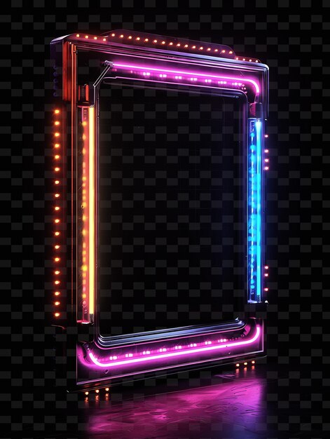 Retro pixel a sign board with a hologram style display that y2k shape creative signboard decor