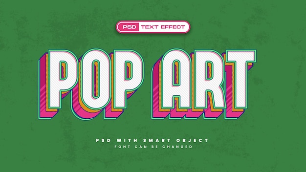 Retro pop-art 3D-stijl teksteffect
