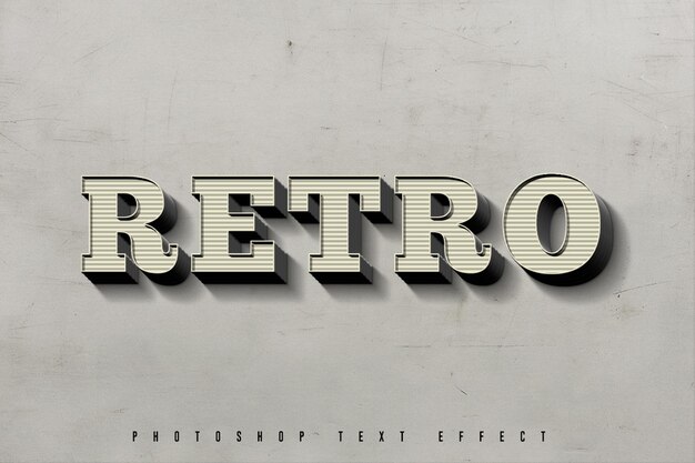 PSD retro psd text effect