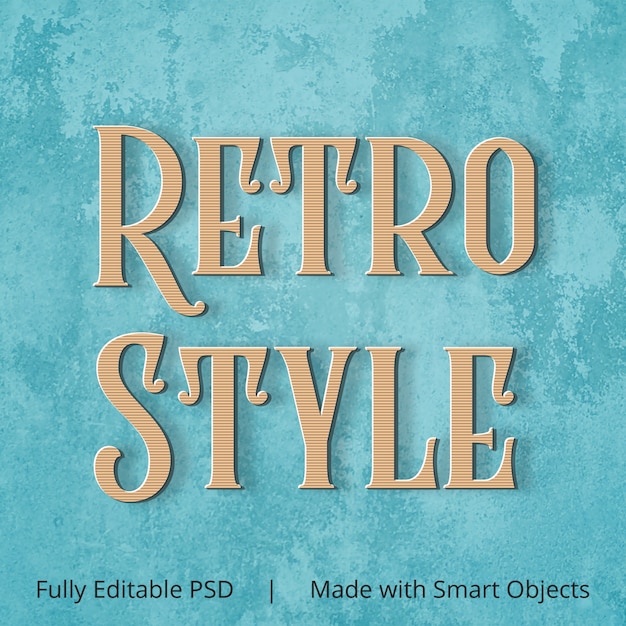 PSD retro-stijl teksteffect