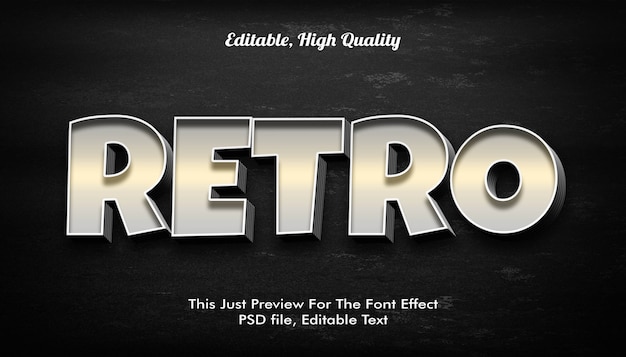 Retro Styl Tekstu 3d