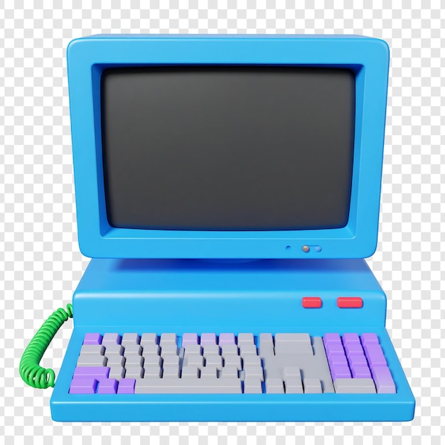 retro style computer illustration retro computer graphics digital design technology illustration