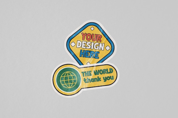 retro-style customizable stickers and badges