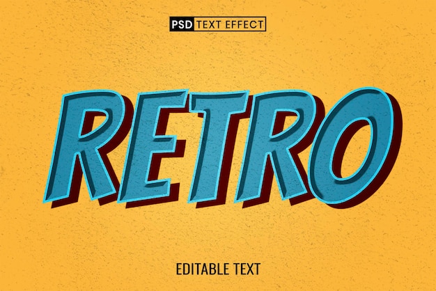 retro style text effect typography illustration