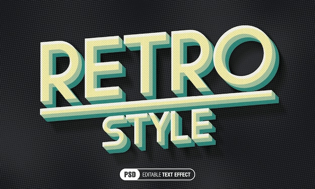 retro style text effect