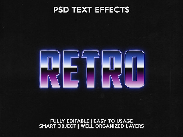 PSD retro teksteffect