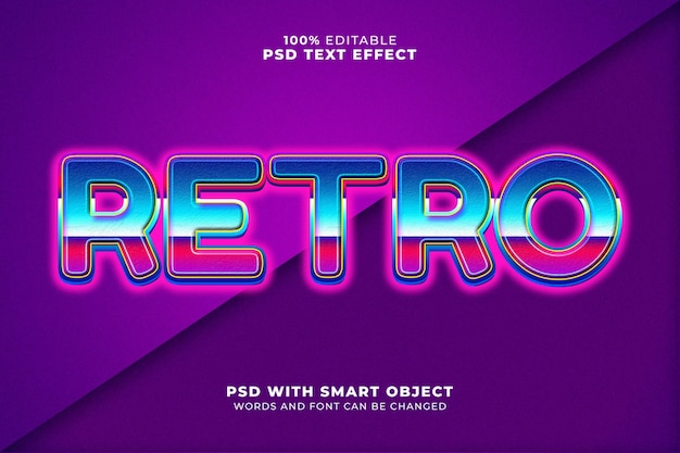 PSD retro teksteffect