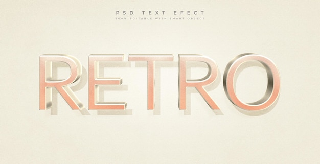 PSD retro tekstowy efekt 3d