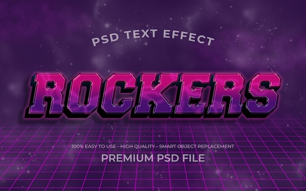 Retro text effect template