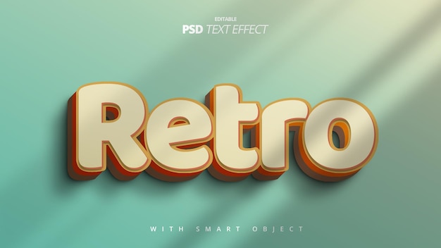 A retro text effect with a blue background