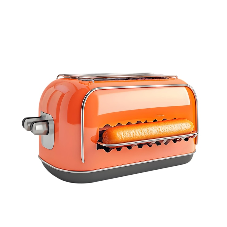 PSD retro toaster with hot dog